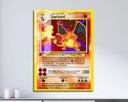 Charizard Pokemon Card Metal Poster