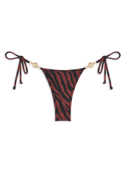 Carioca Splash Bikini Bottom // Brown Tiger Print