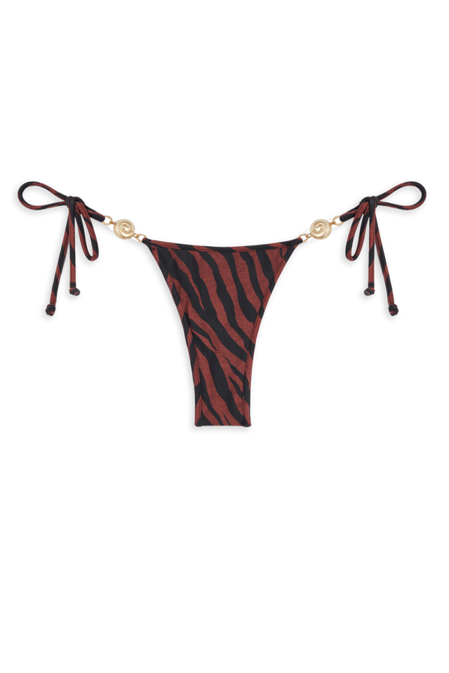 Carioca Splash Bikini Bottom // Brown Tiger Print