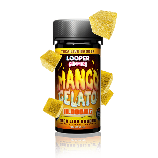 THC-A Live Badder Gummies: Mango Gelato Looper: Award Winning Cannabinoids