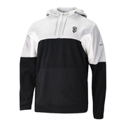 Men's San Francisco Giants Columbia Black Lodge Fleece Quarter-Zip Hoodie