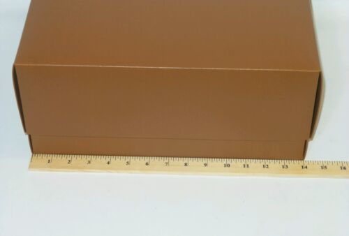 Coach empty gift box 14''x14''x5" Brown Gold ~new~