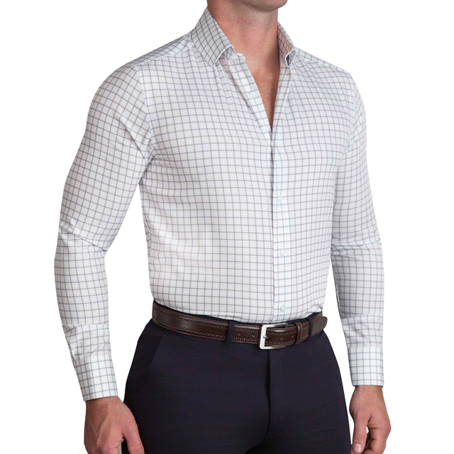 "The Baxter" Blue Mini Line Patterned Windowpane