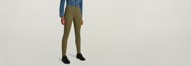 High G-Shape Cargo Skinny Pants