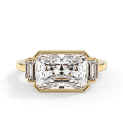 Partial Bezel Five Stone Engagement Ring Setting