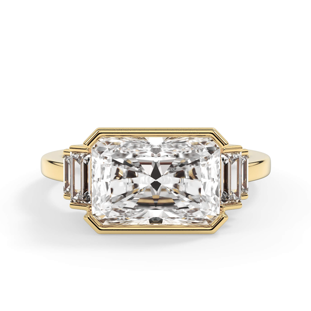 Partial Bezel Five Stone Engagement Ring Setting