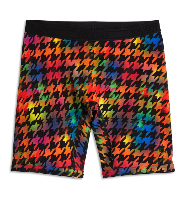 9" Boxer Briefs - Rainbow Houndstooth