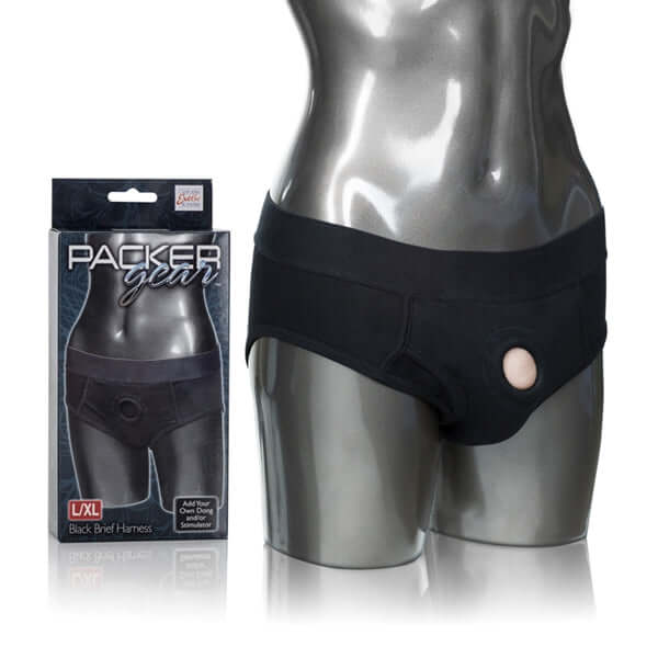 Packer Gear Black Brief Harness L XL