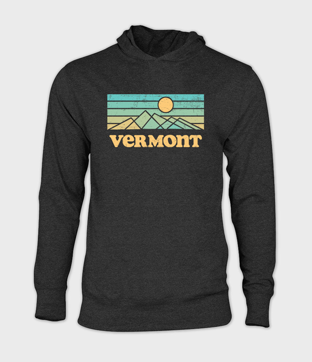 Hooded Long Sleeve Graphic Tee - Abstract Mansfield