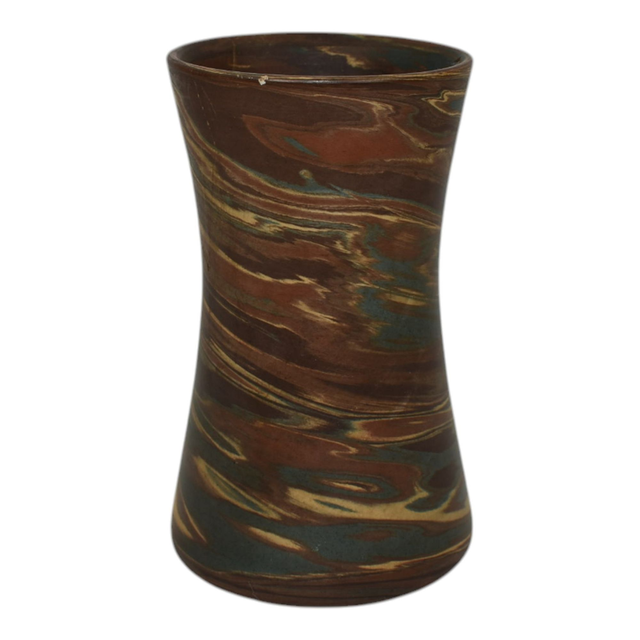 Niloak Mission Swirl 1910-24 Pottery Brown 4" Vase