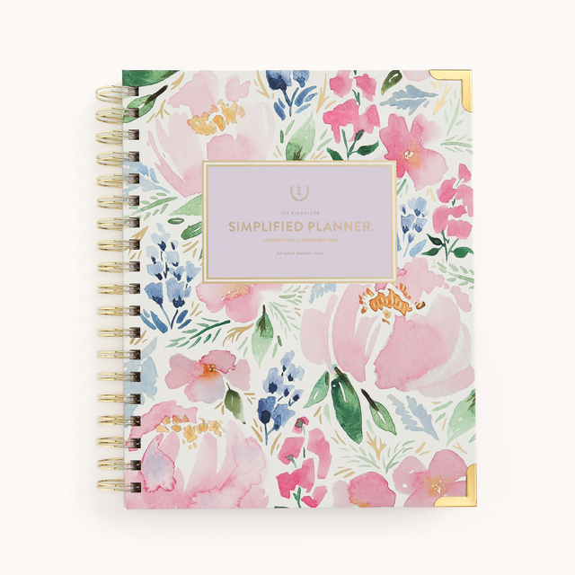 2026 Spiral Weekly Simplified Planner - Cottage Floral
