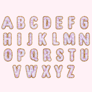 Floral Glitter Letter Patch