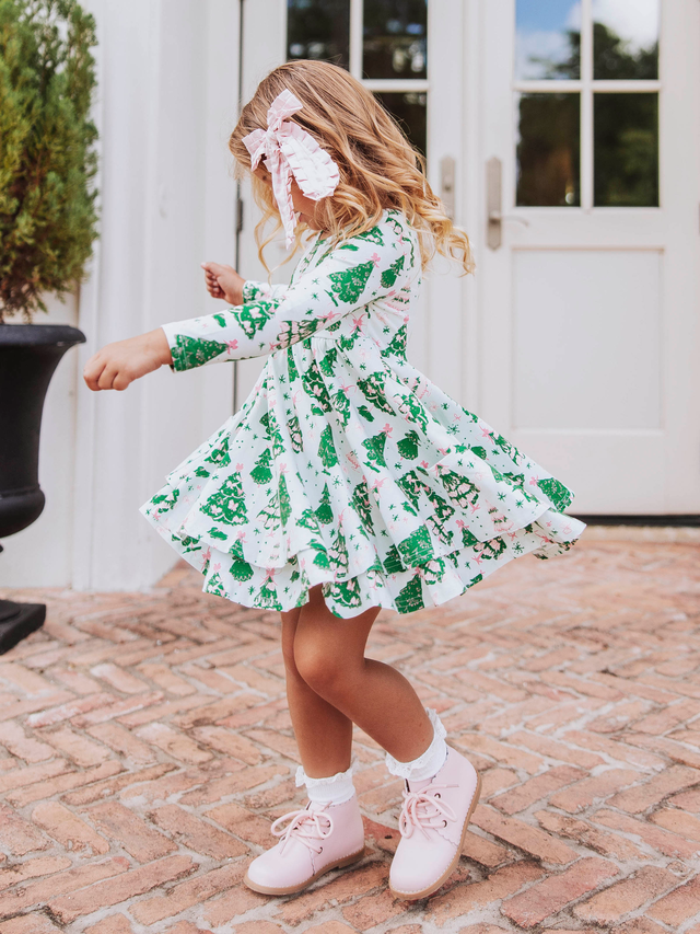 Hazel Dress - Dreaming of a Pink Christmas