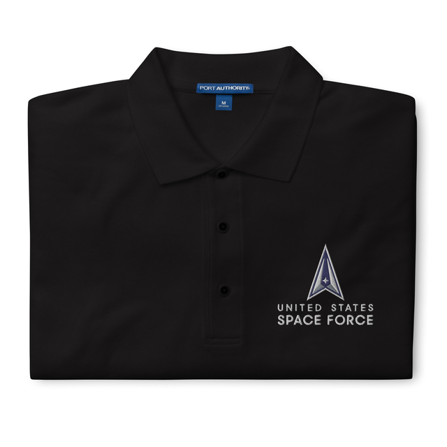 United States SPACE FORCE Embroidered Logo Polo