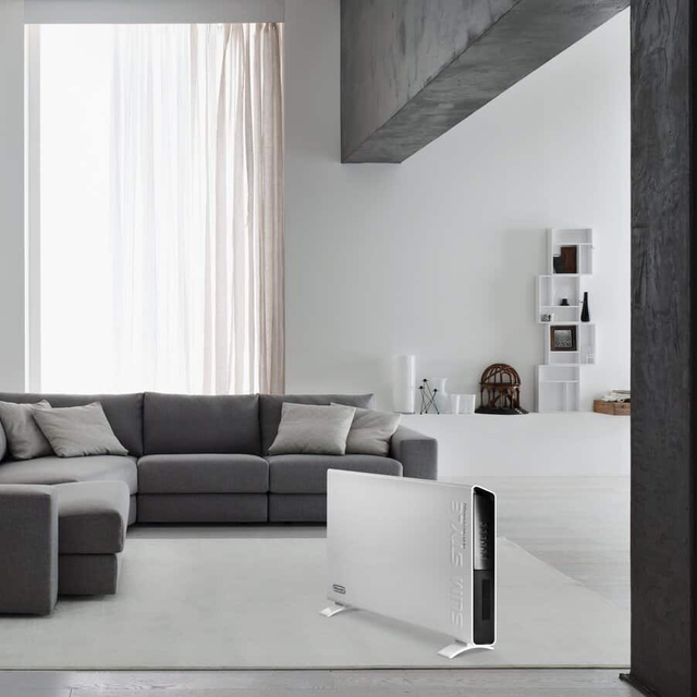 Slim Style Digital Convection Panel Heater with Dual Fan, White - HCX9115E