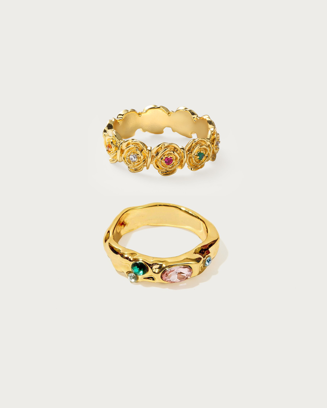 Gold Wave Hoop Earrings