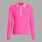 SILKY TECH NYLON QUARTER ZIP POLO