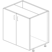 Base Cabinet: Sink H30" x 24"D