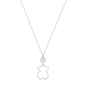 Silver TOUS New Silueta Necklace Bear motif
