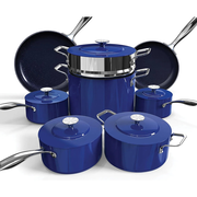 Duralon Blue Lux Non-Stick Cookware 13-Piece Set