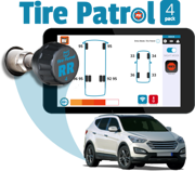 Tire Patrol: Tire Pressure Sensor 4-pk for Towed Vehicles and Trailers