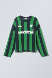 Loose Soccer Team Knitted Sweater