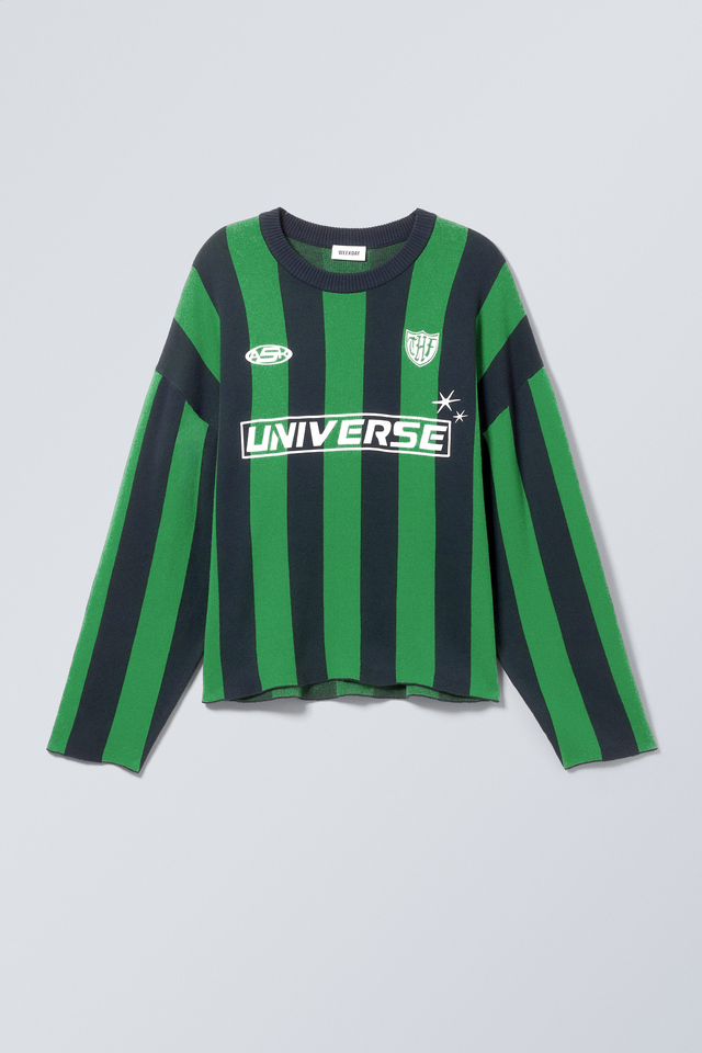 Loose Soccer Team Knitted Sweater