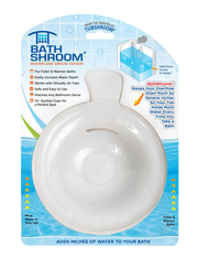 BathShroom (White) Overflow Drain Cover for Fuller Baths