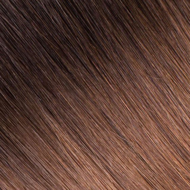 Silk Seam™ Volumizing Weft Clip-In, Off Black/Almond Brown