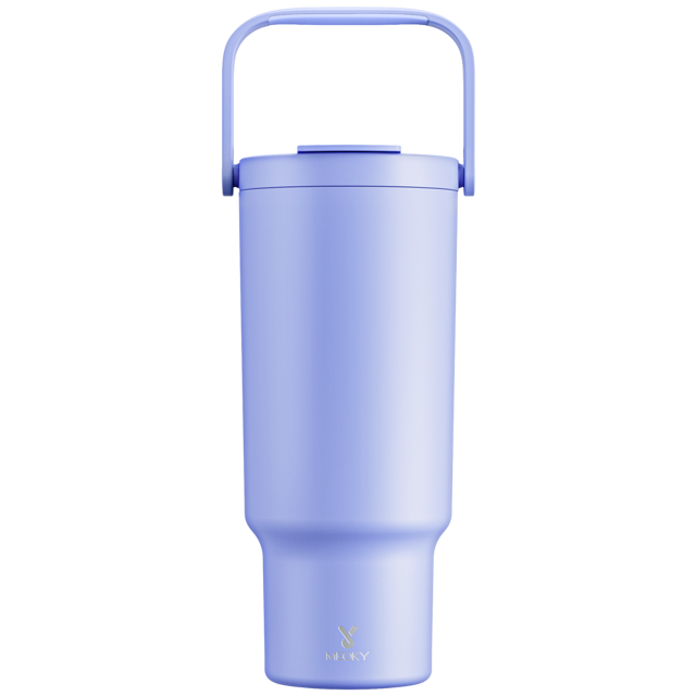 40oz tumbler carrying handle pure purple