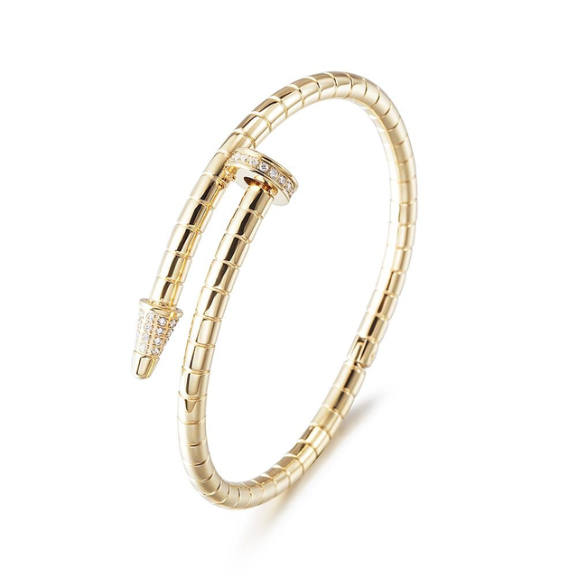 UN CLOU A LA NOA BANGLE YELLOW GOLD