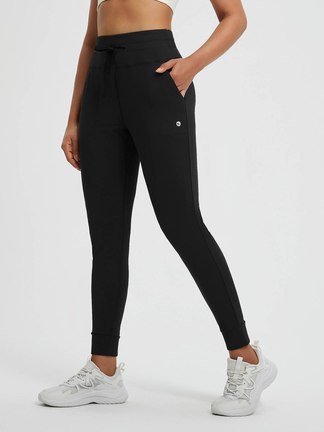 Women’s Yoga Cuffed Fleece High-Waisted Leggings
