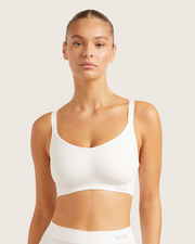 Full Bust Wireless Bra - White
