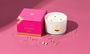 Pink Champagne Candle with Hidden Jewellery