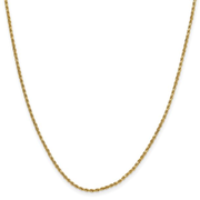 Diamond-Cut Rope 14k Yellow Gold Chain Necklace 2mm