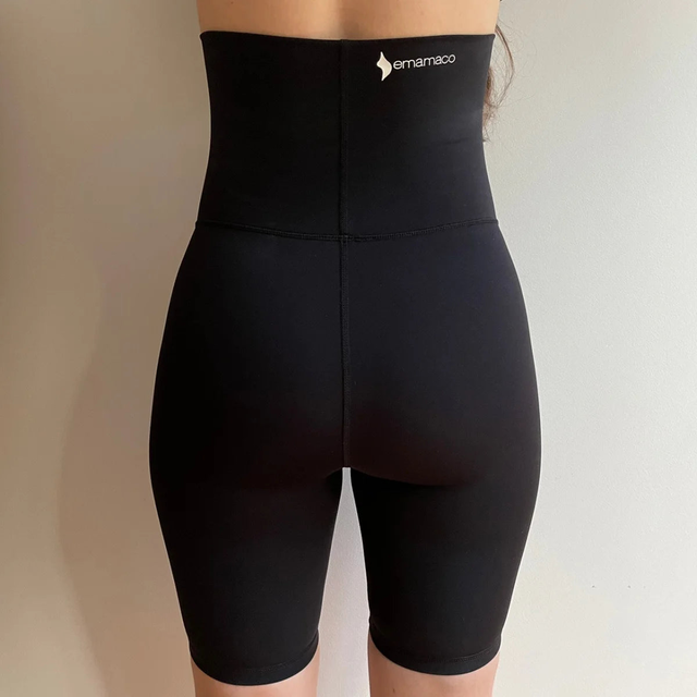 Emama Maternity Long Shorts + Pockets - Black