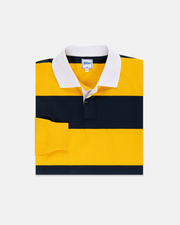 NAVY/GOLD STRIPE RUGBY SHIRT