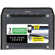 Five Star 7-Pocket Expanding Files with Reminder Tabs Plus Study App