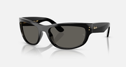 Ray-Ban A$AP Rocky Sunglasses Unisex Mega Balorama Blacked Out Collection - Black Frame Grey Lenses 63-19