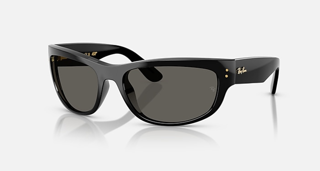 Ray-Ban A$AP Rocky Sunglasses Unisex Mega Balorama Blacked Out Collection - Black Frame Grey Lenses 63-19