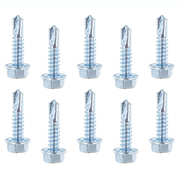 #14 x 1" Hex Screw w/ Self Drilling Tip (10 pack)
