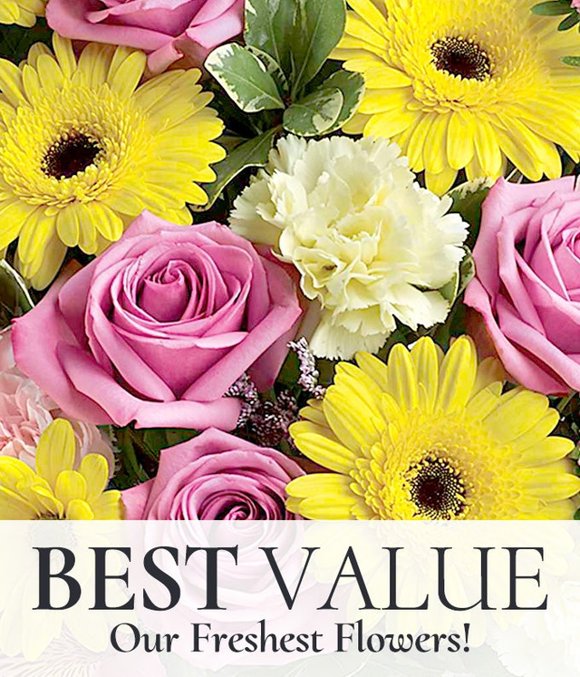 Precious Pink Tulip & Iris Arrangement - Deluxe at Send Flowers