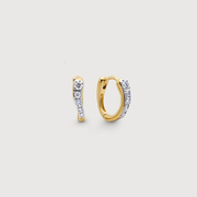 Gold Vermeil Riva Pavé Diamond Huggie Earrings - Lab Grown Diamond