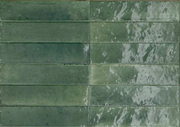 Magnolia Distressed Subway Tile Green 2.5x9.5