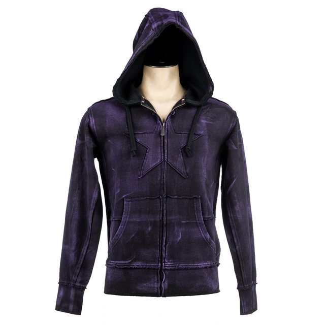 Black Star Zip Hoodie - Purple Haze Alloy Wash