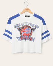 Women's Buffalo Bills Striped Crop Tee