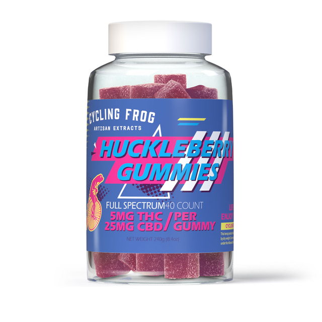 Cycling Frog Delta 9 THC + CBD Gummies - Huckleberry 30mg 40 Count – Direct Delta 8 Shop