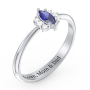 Marquise Birthstone Ring with Accents