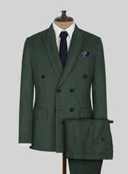 Napolean Green Wool Double Breasted Suit