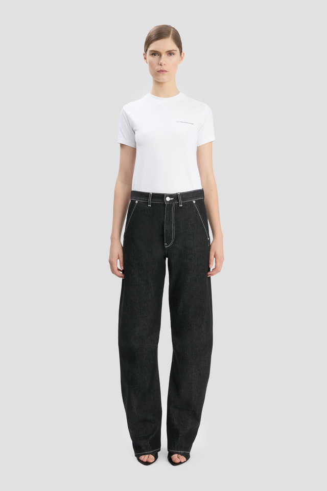 Twisted Slouch Jean In Washed Black